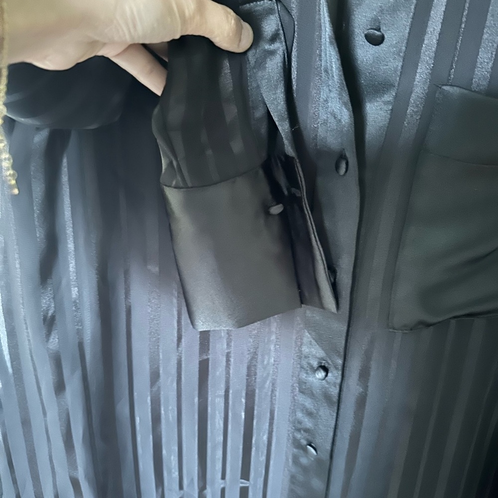Oversized tuxedo style sheer shirt by Zara in size XS